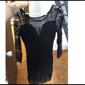 3/4 quarter sleeve Lace Dress